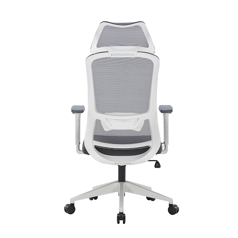 Silla Ejecutiva H7 Mesh Gris Estructura Blanca - Image 4