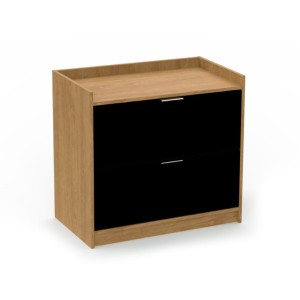 Archivero Horizontal Fijo con 2 gavetas y 1 entrepaño